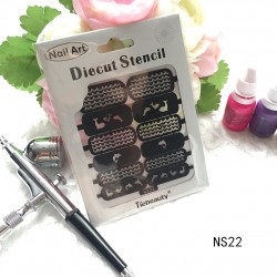 Sablon modele unghii cu Airbrush NS22B Sabloane airbrush